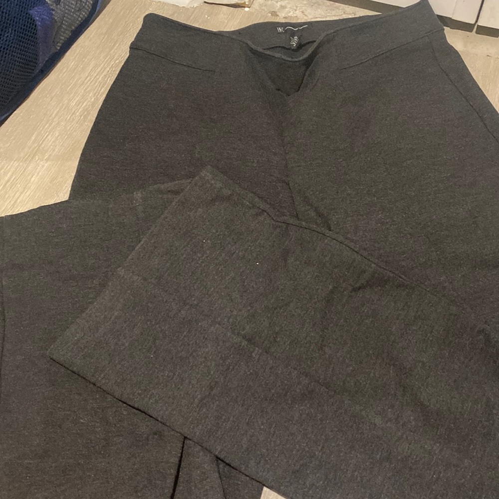 Grey flare leg pull on pants